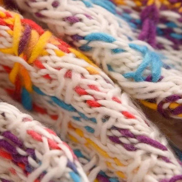 Plus Multicolor Fringe Hem Open Front Long Cardigan - Picture 7 of 7